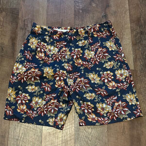 Men's Perry Ellis Floral Shorts Size 38 Blue